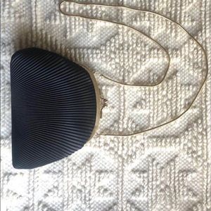 Vintage Black Pleated Cocktail Purse